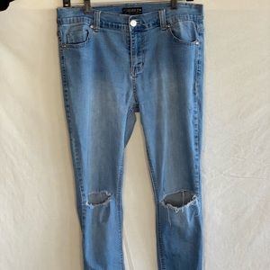 Light Blue Distressed Jeans